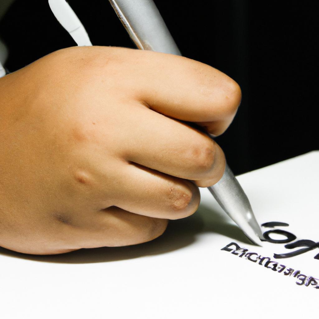 Person using a digital signature